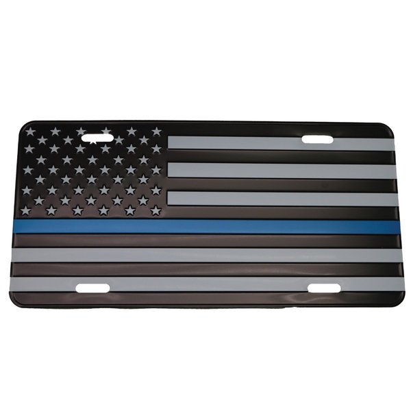 Race Sport Support the Blue American Flag Front License Plate RSAFLP-B